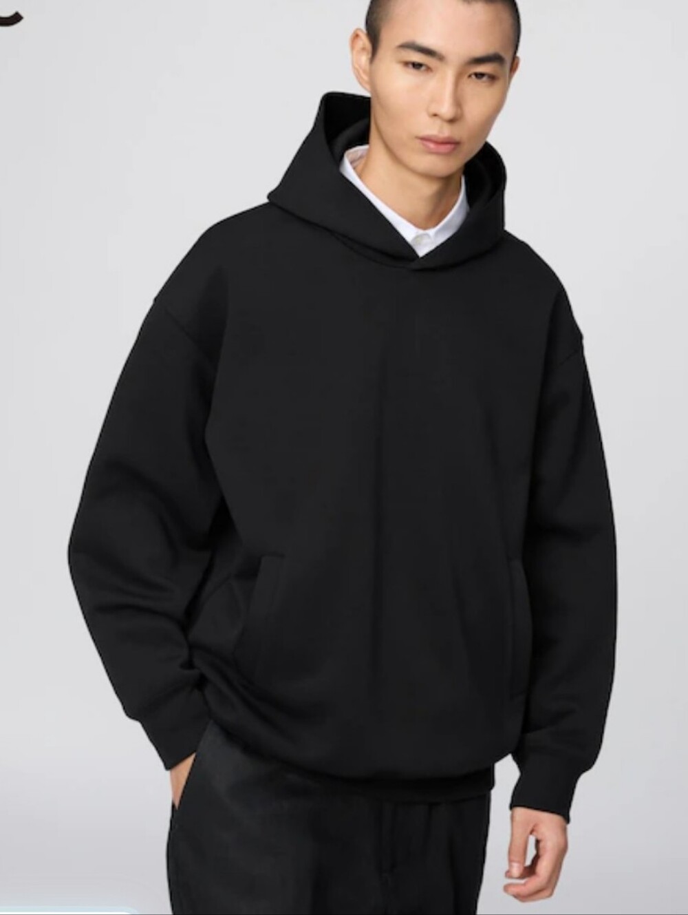 Uniqlo Bestseller Unisex Oversized Sweat  Black Pullover Hoodie